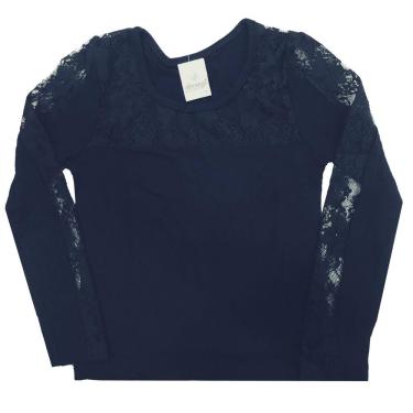 Imagem de Blusa infantil M. Longa Renda nas Mangas E Frente Nº 4 ao 8