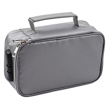 Imagem de Kiboule Organizador de segurança para sacola de documentos de arquivo à prova de fogo com fechadura de 3 dígitos e zíper Resistente a fogo e água Bolsa de dinheiro para cartão de multicamadas para