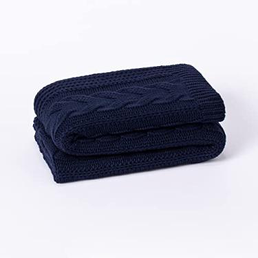 Imagem de Peseira Manta Sofa Sala Cama Casal Tricot 180x60cm Trico Viena