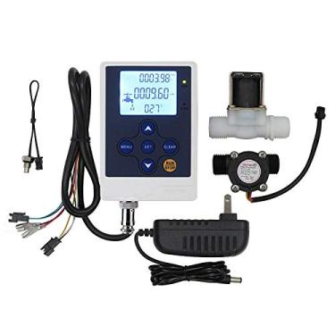Imagem de DIGITEN Controlador de fluxo de água Controlador de medidor de fluxo Controlador quantitativo de água + Medidor de Sensor de Fluxo G1/2" + Válvula Solenóide G1/2" + Fonte de Alimentação de 12V