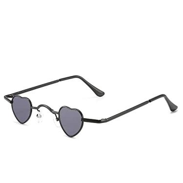 Imagem de Óculos pequenos de tendência feminina hip hop retro óculos de sol pequenos amor óculos de sol engraçados óculos de sol masculinos e femininos, 1, tamanho único