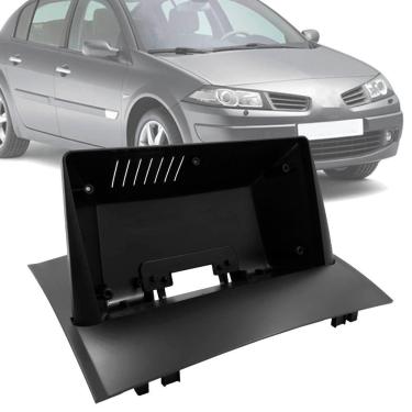 Imagem de Moldura Painel 2 Din 9" Polegadas Megane 2003 até 2013 Preto