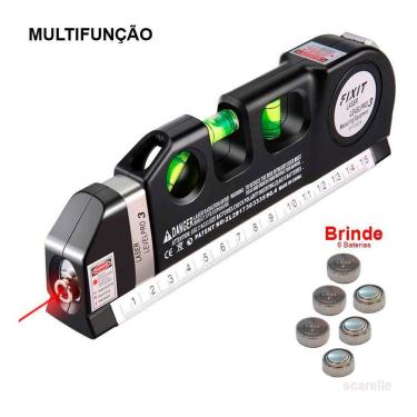 Imagem de Nivel Laser Bolha Trena Prumo Régua Nivel A Laser Multi Fun