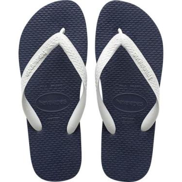 Imagem de Chinelo Havaianas Masculino Color Mix 39/0 Marinho/Branco - Taiwan Col