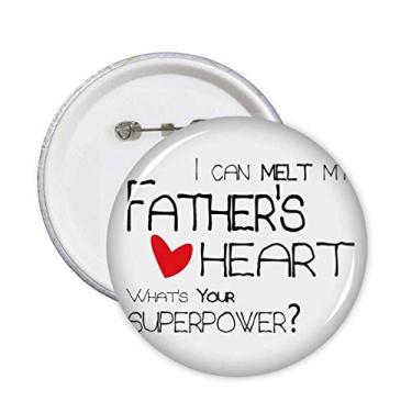 Imagem de Broche I Can Melt My Father's Heart Best Papa Love Broche Broche Emblema Decoração 5 peças