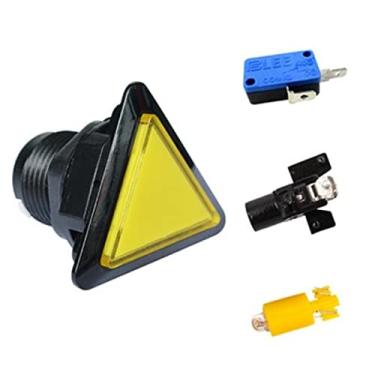 Imagem de TECKEEN 1 x 39 * 39 * 39 mm Botões Triangulares Arcade Luz LED Iluminada com Microswitch