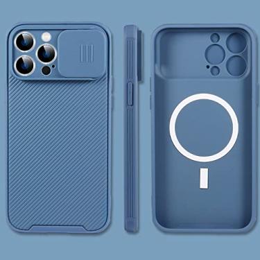 Imagem de Capa Magnética para iPhone 13 12/13 12 Pro/13 12Pro Max Case Capa de Proteção para Câmera Adequada para Carregamento, Azul, Para iPhone 13Mini