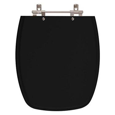 Imagem de Assento Sanitario Poliester Primula Plus Preto para vaso Fiori