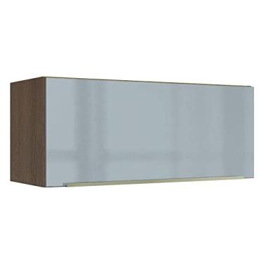 Imagem de Armário Aéreo Madesa Lux 80 cm 1 Porta Suspensa - Rustic/Cinza