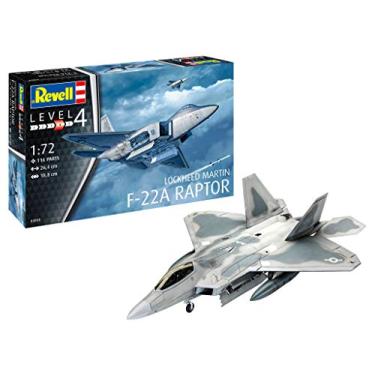 Imagem de Revell 03858 Lockheed Martin F-22A Raptor Model Kit escala 1:72, não envernizado