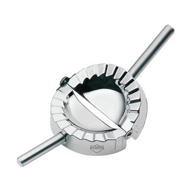 Imagem de Küchenprofi K0803552800 Ravioli, Pierogi e Dumpling, prensa de aço inoxidável 18/8, perfeita para moldar e selar massas frescas e massa de confeitaria, 10 cm, 10 cm, médio, prata