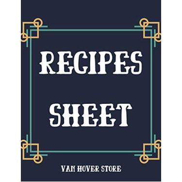 Imagem de Recipes Sheet: personalized recipe box, recipe keeper make your own cookbook, 106-Pages 8.5" x 11" Collect the Recipes You Love in Your Own Custom book Made in USA