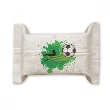Imagem de Bolsa de linho de algodão com suporte de cobertura para lenços faciais para futebol americano