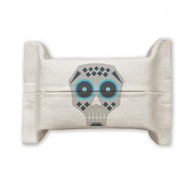 Imagem de Blue Eyes Skull Caveira Nacional do México Ilustração Papel Papel Papel Lenço Bolsa de Algodão