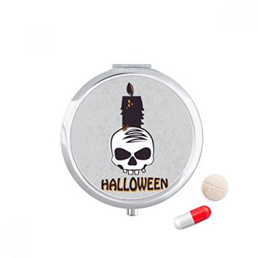 Imagem de Caixa de armazenamento de remédios para Halloween Candles Skull Witch