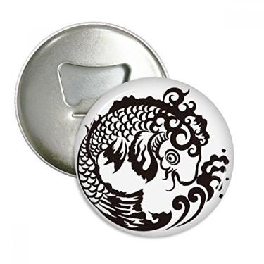 Imagem de Abridor de garrafa de água chinês japonês com emblema de ímã de geladeira