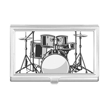 Imagem de Kit de bateria musical Energy Illustrate porta-cartões de visita com caixa de bolso