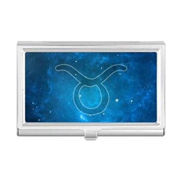 Imagem de Porta-cartões Starry Night Taurus Zodíaco Constelação Porta-cartões de visita Carteira de bolso