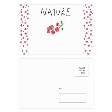 Imagem de Cartão postal de Natal com pintura de ilha de frutas vermelhas e flores comemorativas cartão postal Blessing