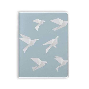 Imagem de Caderno em formato geométrico origami de pombo abstrato diário capa macia