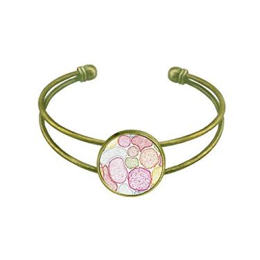 Imagem de Bracelete biológico com estrutura de células de microscópio colorido retrô com punho aberto