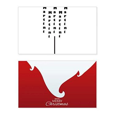 Imagem de Martini With Its Cup Holiday Holiday Merry Christmas Parabéns Card Christmas Letter Message