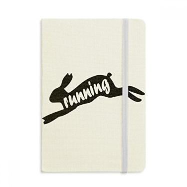 Imagem de Caderno de coelhos pretos com desenho natural oficial de tecido rígido diário clássico