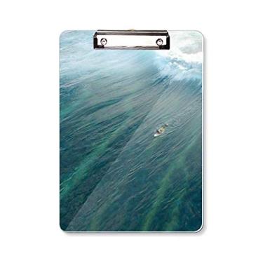 Imagem de Prancheta de imagem Ocean Sand Beach Sea Surfing Wave pasta, bloco de escrita A4