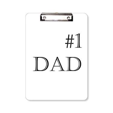 Imagem de Nº 1 Dad Father's Festival Citação Prancheta Pasta Bloco de Escrita Placa de Apoio A4