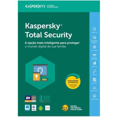 Imagem de Kaspersky Anti-Virus Total Security 2020 Para 3 Usuarios