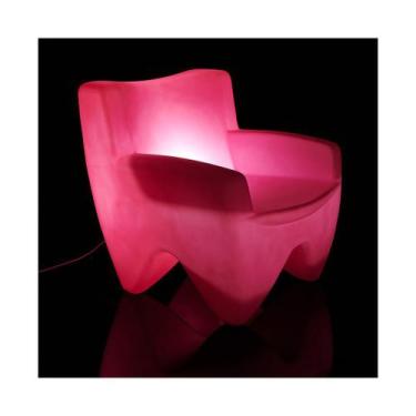Imagem de Poltrona Decorativa De Plástico Joker Iluminada Freso Rosa