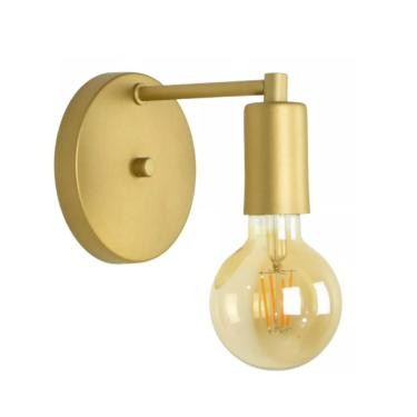 Imagem de Arandela Luminária Parede Banheiro Moderna Cama Dourada E27