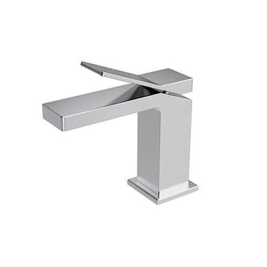 Imagem de Torneira de lavatório escova de ouro preto cromado torneira de lavatório fria e quente latão misturador torneira de pia torneira de água montada no convés, cromado curto