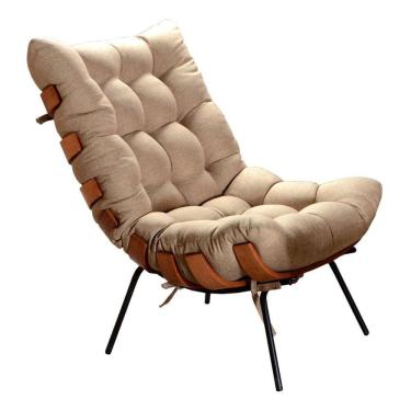 Imagem de Poltrona Decorativa Costela de Adão Botonê Sala Varanda Recepção