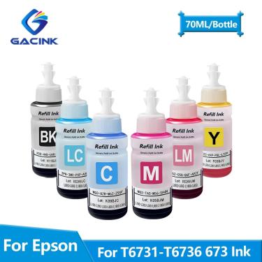 Imagem de Recarga tinta corante para Epson Eco Tank  impressora recarregável  664  673  T673  L805  L850