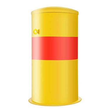 Imagem de Barreira de estacionamento, braço de bloqueio de poste de amarração possui fita refletiva, protetor de garagem de estacionamento, trava de espaço de estacionamento privada de fácil instalação