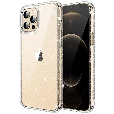 Imagem de JETech Capa Glitter para iPhone 12 Pro Max 6,7 Polegadas, Case para Telefone Parachoque Brilho Cintilante à Prova de Choque, Capinha de Bonitinho Cintilante para Mulheres e Meninase (Claro)