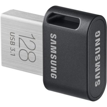 Imagem de SAMSUNG Unidade flash USB FIT Plus 3.1, 128 GB, 400 MB/s, conecte e permaneça, expansão de armazenamento para laptop, tablet, Smart TV, sistema de áudio de carro, console de jogos, MUF-128AB/AM, cinza