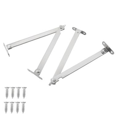 Imagem de Aracombie 2 pacotes de dobradiça de suporte de tampa macia, dobradiça dobrável rotativa, resistente, suporte de tampa de aço inoxidável para armário de mesa frontal