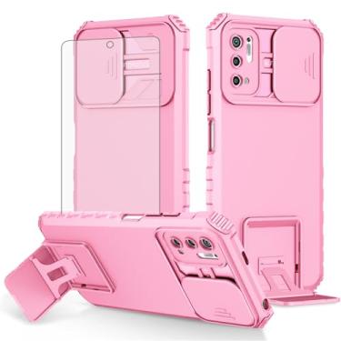 Imagem de Asuwish Capa de telefone para Xiaomi Redmi Note 10 5G com protetor de tela de vidro temperado e capa de câmera deslizante suporte suporte acessórios de celular protetor Poco M3 Pro/Redme Note 10T G5