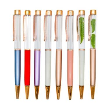 Imagem de Lopenle 12 canetas de tubo vazio, faça você mesmo, canetas flutuantes, canetas clássicas de negócios, canetas esferográficas de tinta preta para escola, escritório, festa