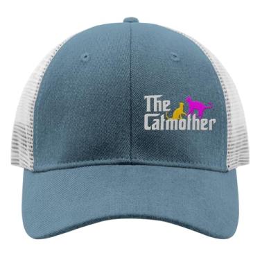 Imagem de Boné de beisebol The Catmother Trucker Hat for Women Fashion Bordado Snapback, Azul-celeste, Tamanho Único