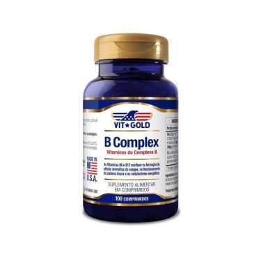 Imagem de Complexo B (Vitaminas do Complexo B) Vitgold 100 comprimidos-Unissex