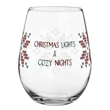 Imagem de Heartfelt Collection Taças de vinho sem haste, férias de inverno e taça de vinho sem haste de Natal, 590 ml, noites aconchegantes