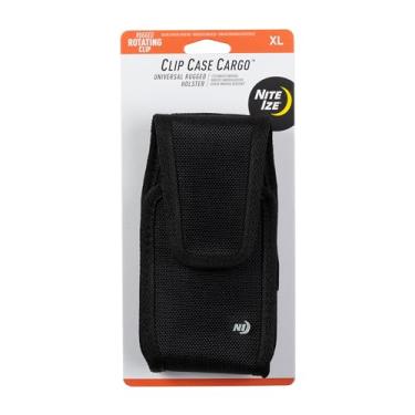 Imagem de Nite Ize Capa tipo clip case coldre robusto universal – bolsa para celular e cartão – clipe durável para cinto – bolsa de cinto utilitário com clipe flexível giratório – GG, vertical