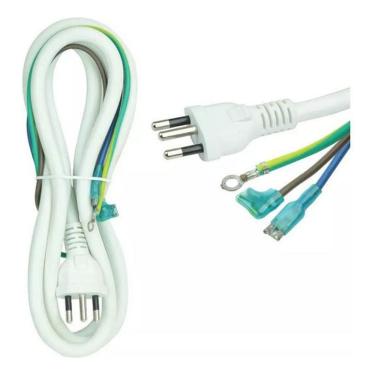 Imagem de  Cabo De Força P/ Microondas 16a - Branco 1,50 M