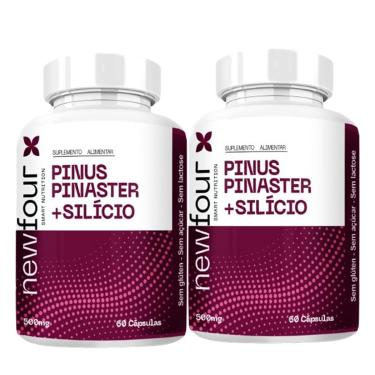 Imagem de 2x Pinus Pinaster Com Procianidinas + Silício 60 Cápsulas 500mg - New Four-Unissex