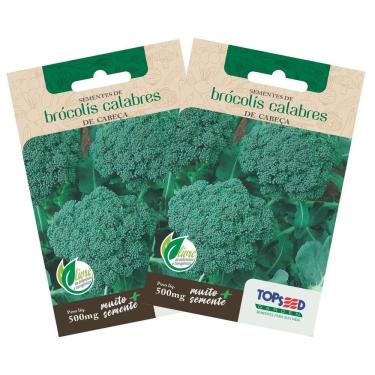 Imagem de 2X Sementes de Brócolis Calabrês de Cabeça TOPSEED