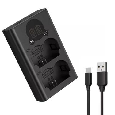 Imagem de Caixa de carregamento, base de carregamento rápido, caixa de armazenamento de bateria dupla, carregador tipo C para bateria Fujifilm XT5/XT4/XH2S 8,4 V