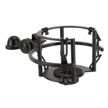 Imagem de Montagem de Choque de Microfone, Suporte de Montagem de Choque de Microfone de Liga de Zinco para Série TF TF33 TF51 TF11, Suporte de Clipe de Microfone Versátil para Palco de
